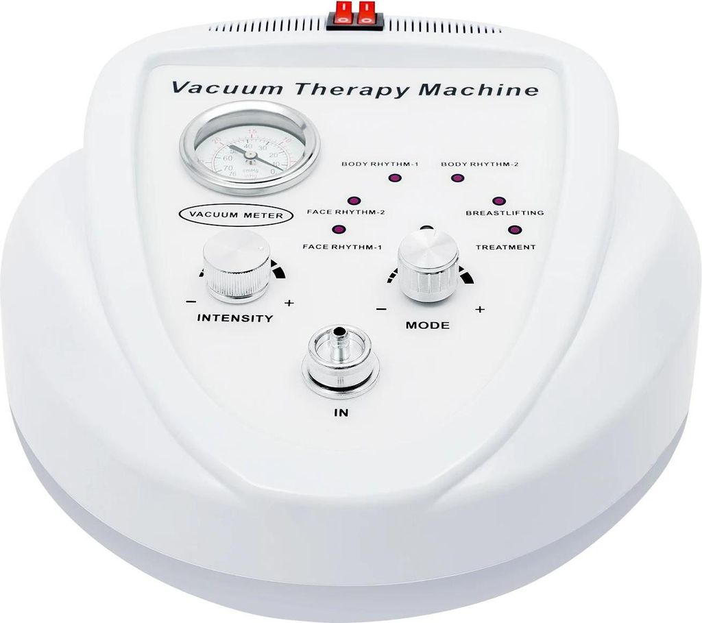 Multifunktionales Fußmassagegerät - Elektrische Vakuumtherapie - Vakuummanometer & Funktionsanzeige - Netzbetrieb, EU‐Stecker - ABS - Weiß