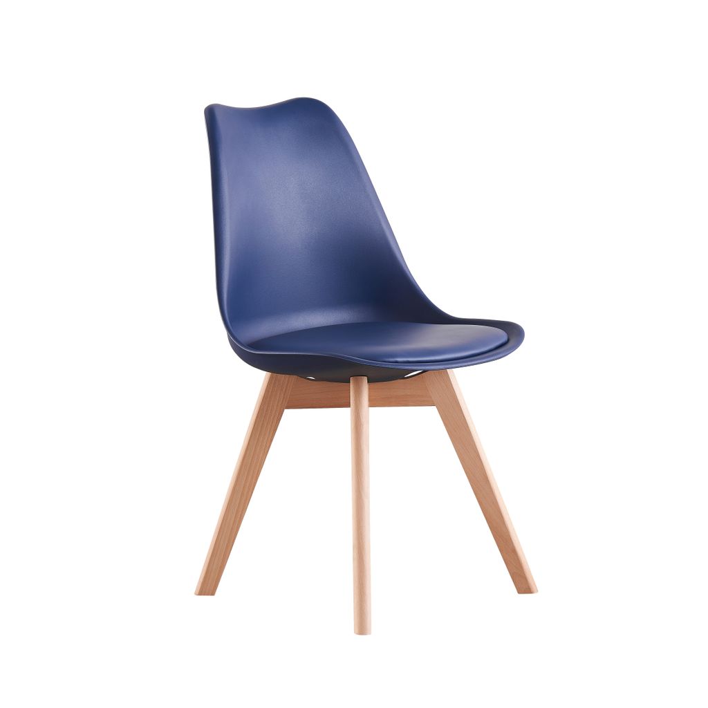 Life Interiors Lorenzo Retro Esszimmerstuhl – Gepolsterter Sitz aus Kunstleder – Einzeln