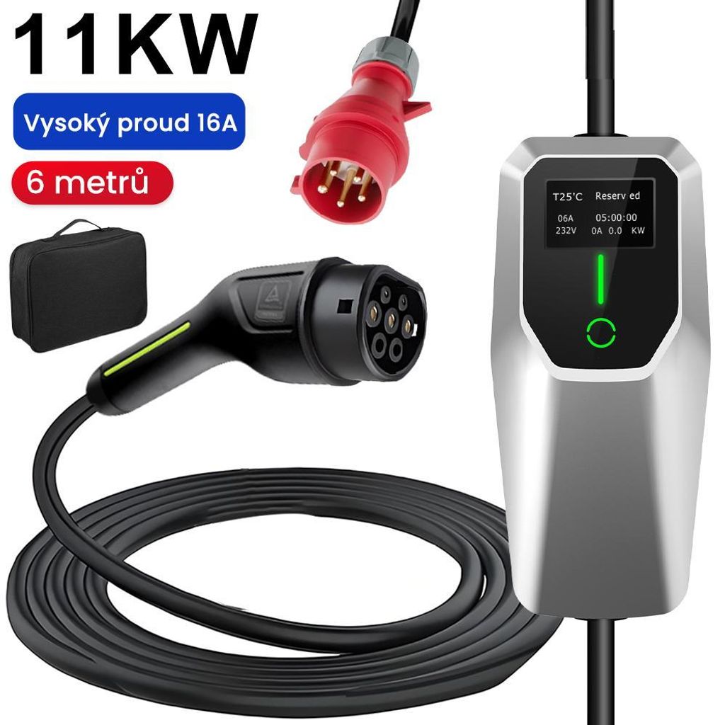 Chargeur Voiture Électrique EV Type 2 11KW 16A Triphasé CEE Image du produit 