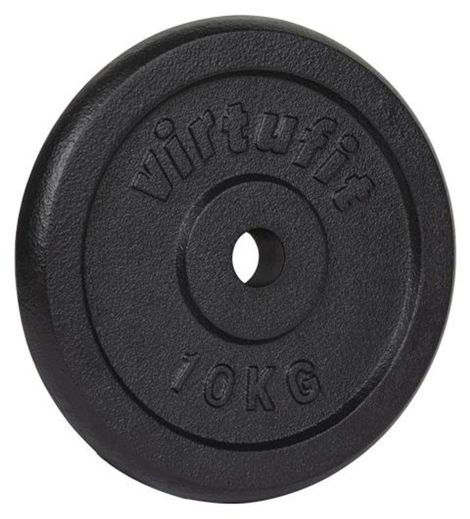 VirtuFit Gusseisen-Hantelscheibe 30 mm 10 kg Schwarz Produktbild 