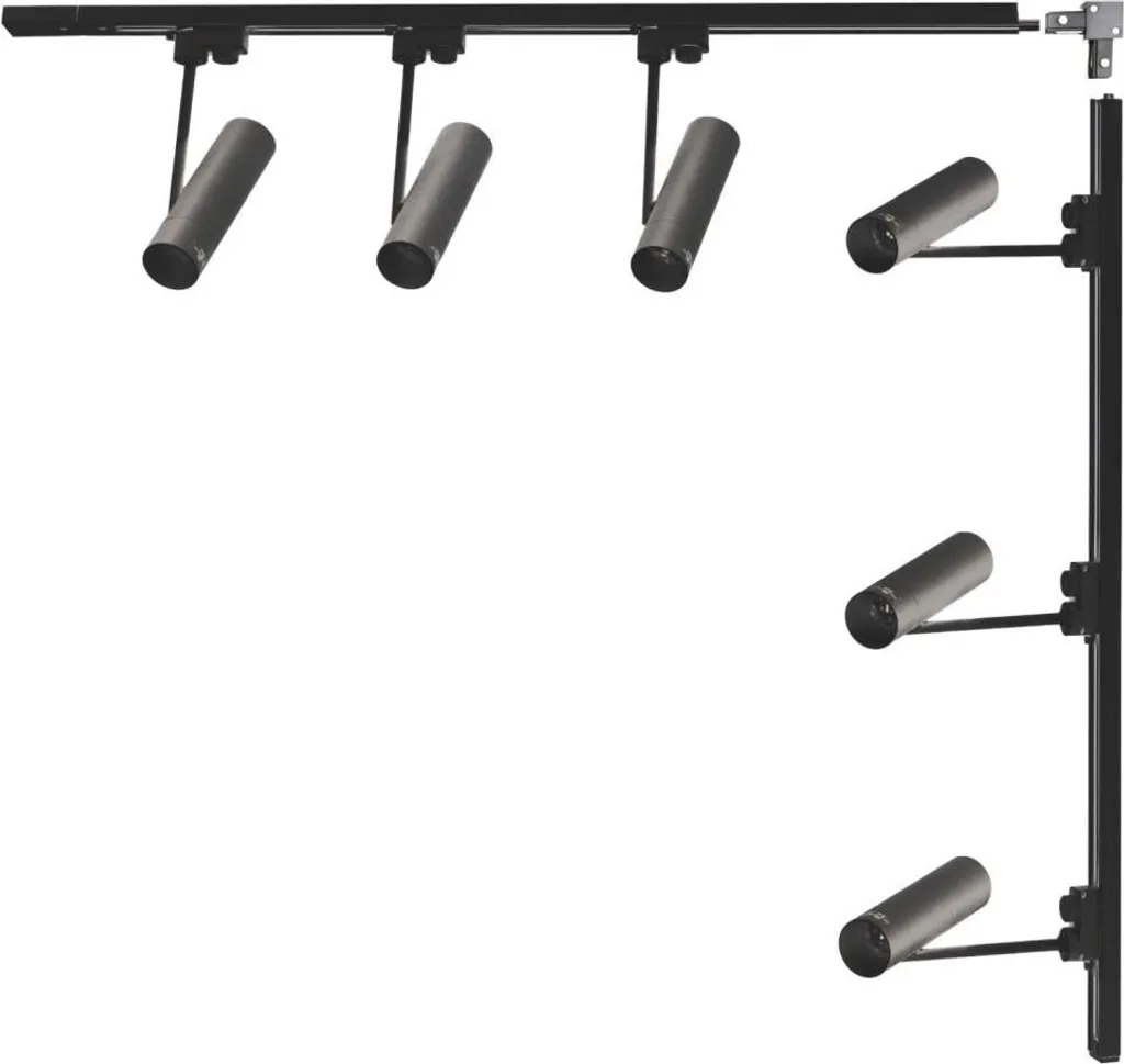 Système de Spots sur Rail L 1x1m Zuma Line 3569 Noir Mat pour Intérieur
