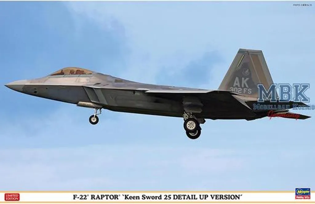 Hasegawa HAS07551 F-22 Raptor Keen Sword 25 Maquette d'Avion 1/48