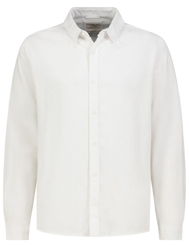 Eight2Nine Einfarbiges Langarmhemd Button Down Kragen Einfarbig Größe: M