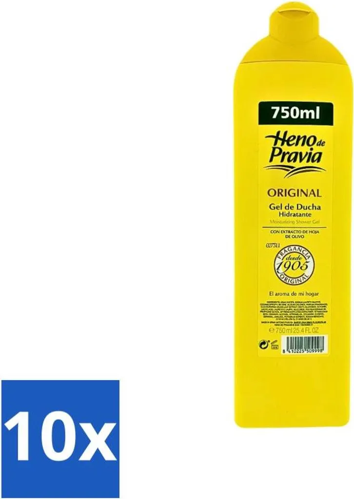 Heno De Pravia Gel Doccia 750ml Confezione 10 Pezzi - Profumo Originale