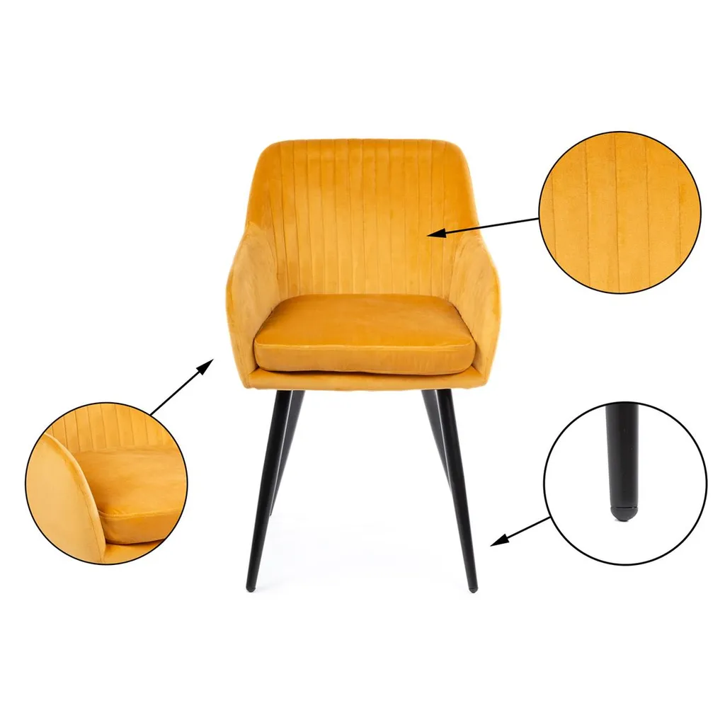 Chaise confortable salle à manger moderne orange Howhomely - 6