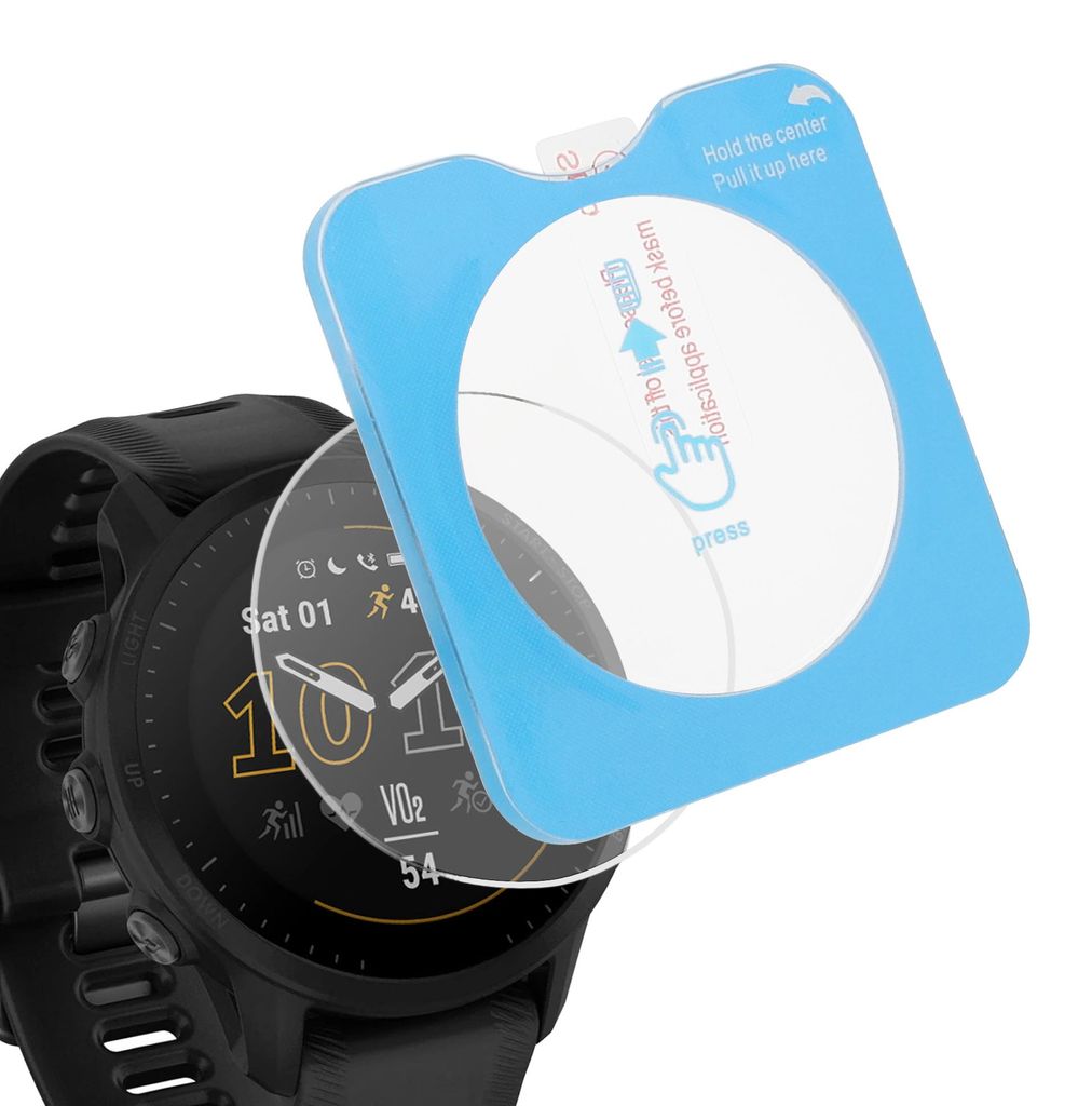 kwmobile 2x Schutzglas kompatibel mit Garmin Forerunner 955 / Forerunner 955 Solar Folie - Hart Glas Schutzfolie für Smartwatch - Displayschutz für