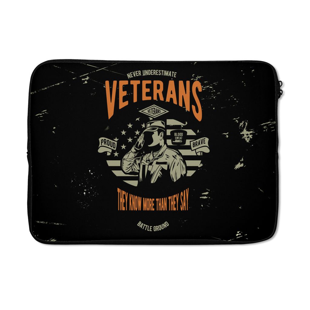 MuchoWow Laptop Hülle 13 Zoll Amerika - Militär - Retro Laptoptasche - Laptophülle - Sleeve - Rundumschutz