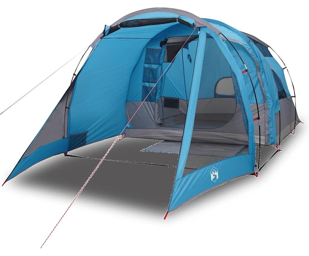 vidaXL Tenda a tunnel 4 persone Blu Impermeabile Immagine del prodotto 