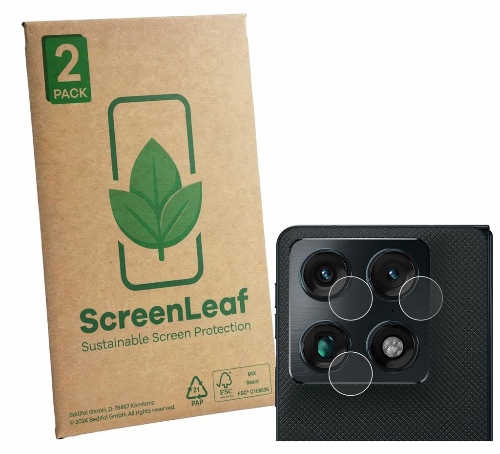 2x ScreenLeaf Schutzfolie für Motorola Razr Fold (NUR Kameraschutz) nachhaltiger Displayschutz Display Schutz Folie Klar Transparent