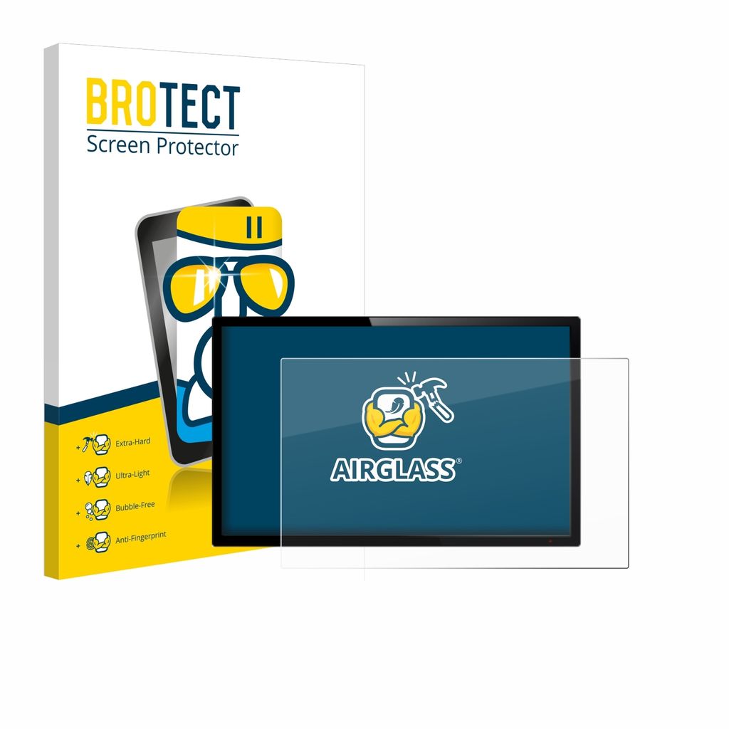 BROTECT Schutzglas für Kassensysteme mit 39.6 cm (15.6 Zoll) Displays 345 x 194 mm Schutzfolie Panzer Folie Glas Display Schutz klar
