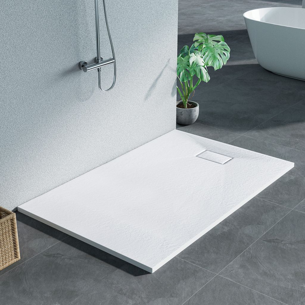 Heilmetz Duschwanne 140x90cm Duschtasse Steinoptik Produktbild