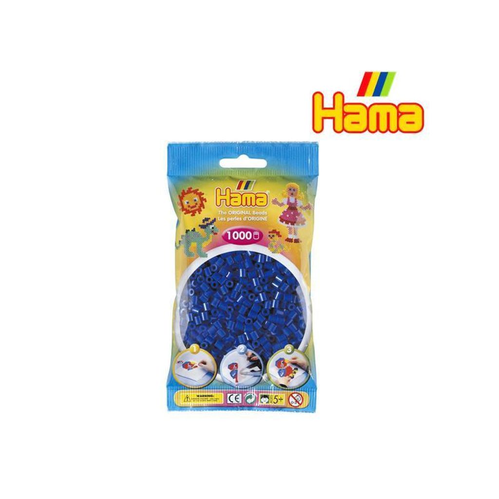 Hama zažehlovací korálky midi modré v sáčku 5,0 mm 1.000 Obrázek produktu 4