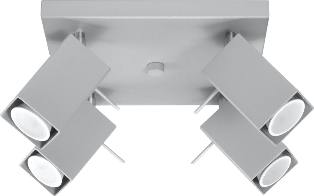 Deckenleuchte MERIDA 4 grau 4xGU10 10W Stahl 16x25x25cm Sollux Lighting