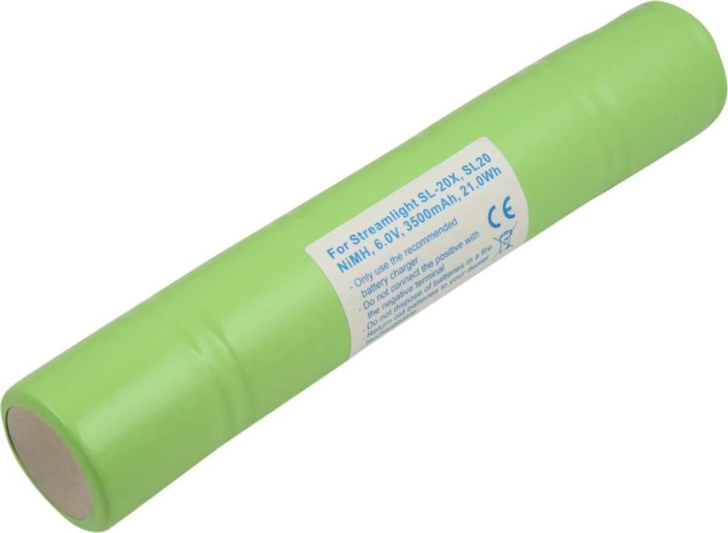 Avizar, Ersatzakku Streamlight SL-20X 6 V 3500 mAh NiMH, Grün