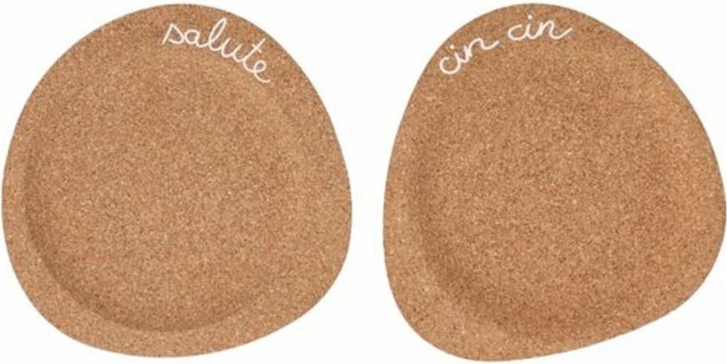 Cucna Kork Untersetzer Set "salute/cin cin"