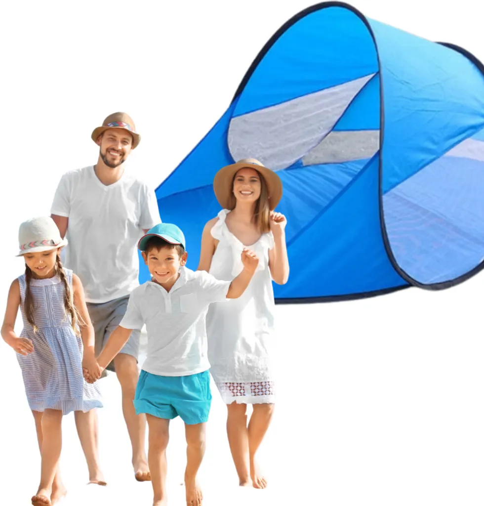 Parasol Autoportant XXL Tente de Plage Stable Contre le Vent et le Soleil