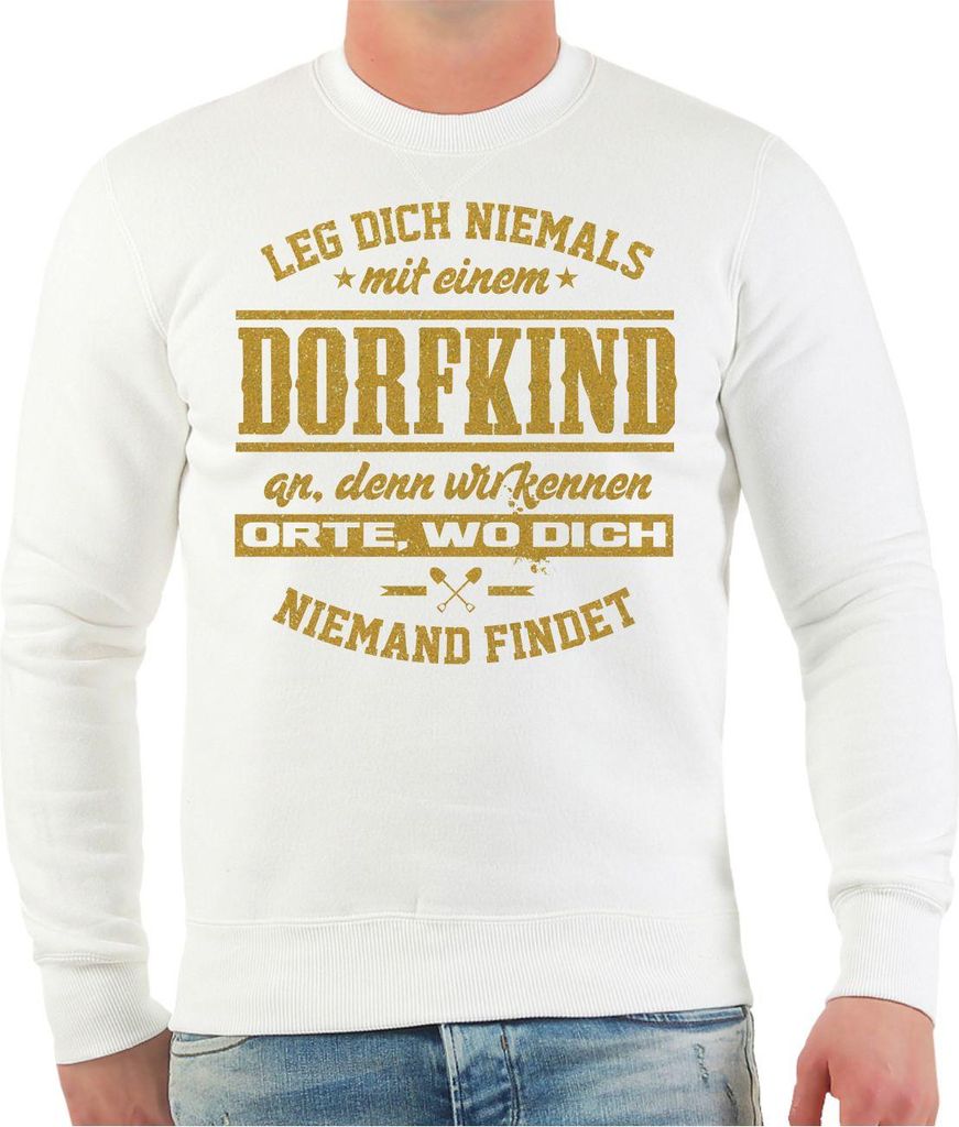 Herren Sweatshirt Dorfkind in GOLD