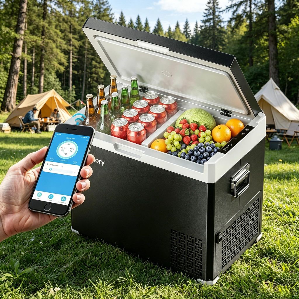 HcaloryD40+ Kompressor-Kühlbox mit App-Steuerung, 40L Produktbild 