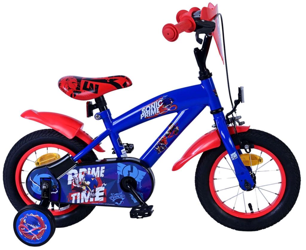 Turbo Crew Kinderfiets - Jongens - 12 inch - Blauw Rood Productafbeelding 