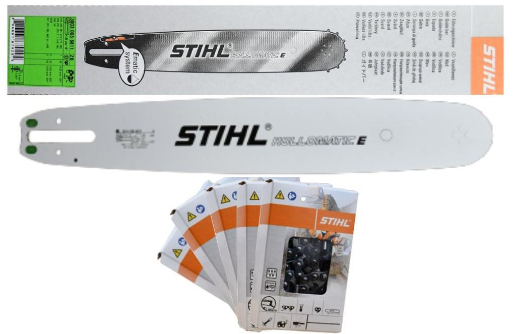 Stihl Schneidgarnitur Führungsschiene 30030006811 E 37cm 0,325'1,6mm+5 Stihl original Halbmeißelketten 36860000062