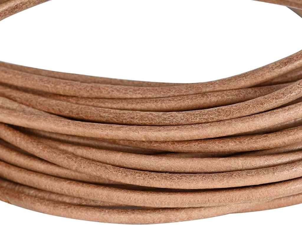 (Robust Möbel) Leder Schnur Braun Ø3 mm x 50 m Leder - Bastelmaterial CL925441 - Bastelmaterial