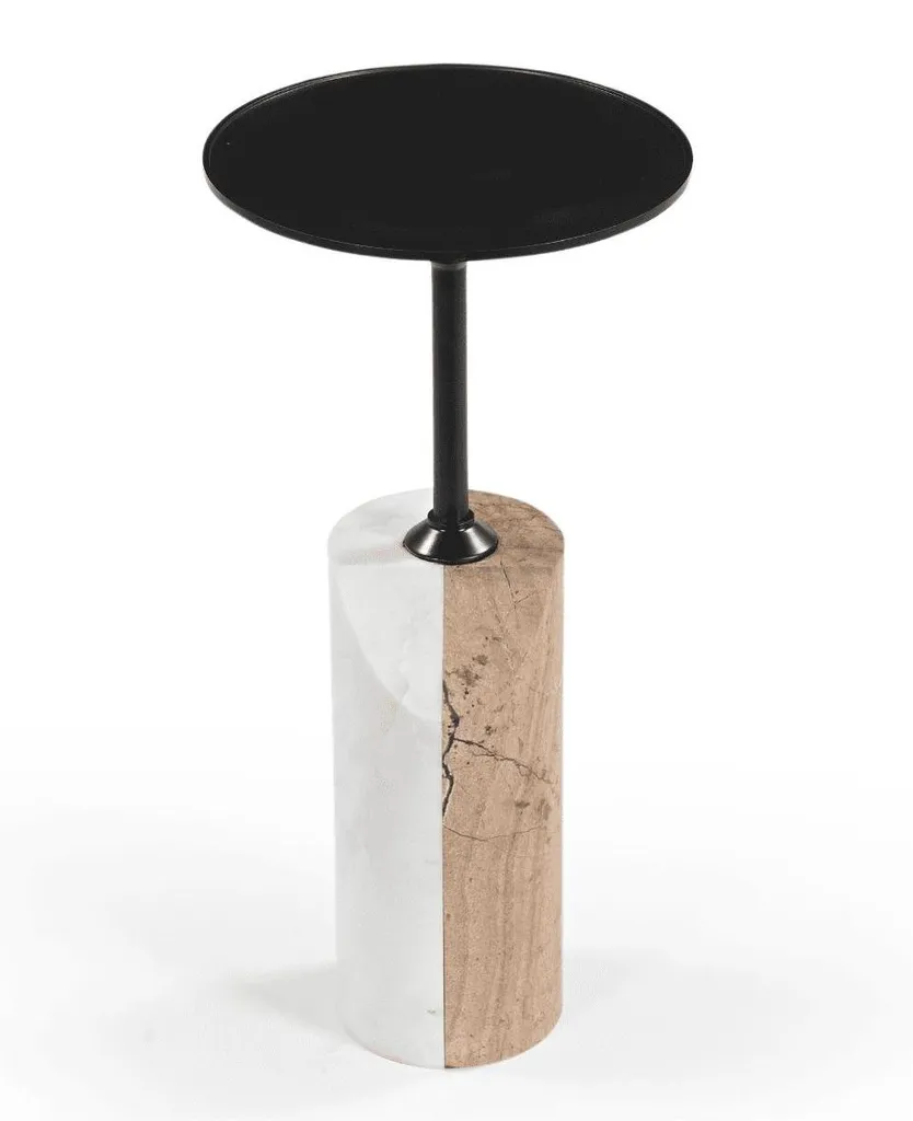 Sellette ERNEST avec Socle Marbre Véritable D23 cm - Qualité Premium - 7