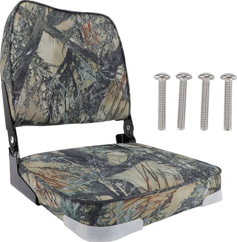 Siège bateau rembourré avec appui-tête, fauteuil pliable bleu marine