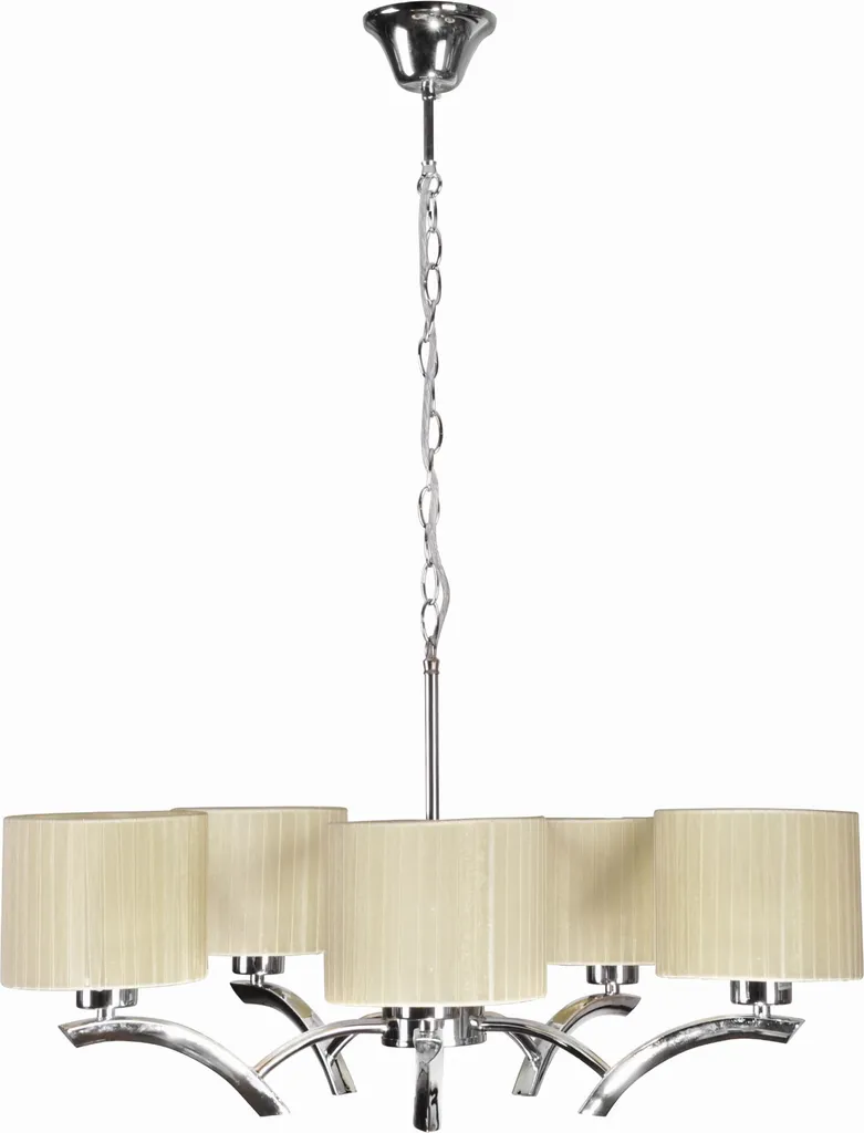 Lustre grand format DRAGA contre les pièces sombres métal et écru