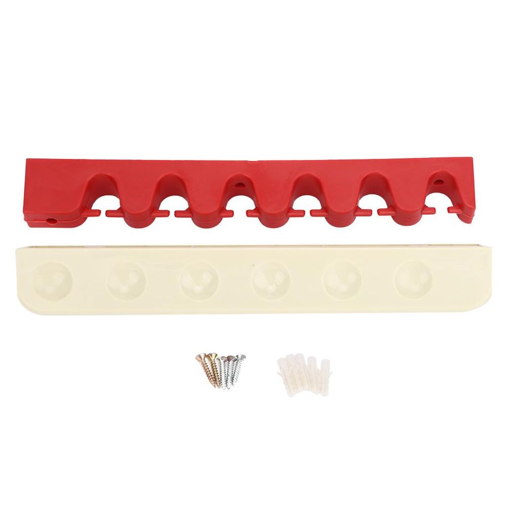 Gummi 6 Loch Billard Cue Ständer Rack Wandmontage Pool Cues Hängende Halterung AccessoireRubber Billardhalter