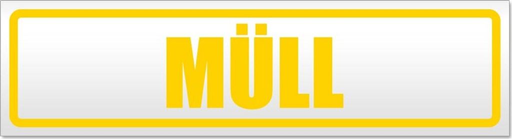 Müll Magnetschild Schild magnetisch
