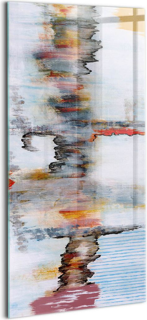 Designer Glasbild - Wandbild - Glas Bild - 50x100 cm - Abstraktionsfarben