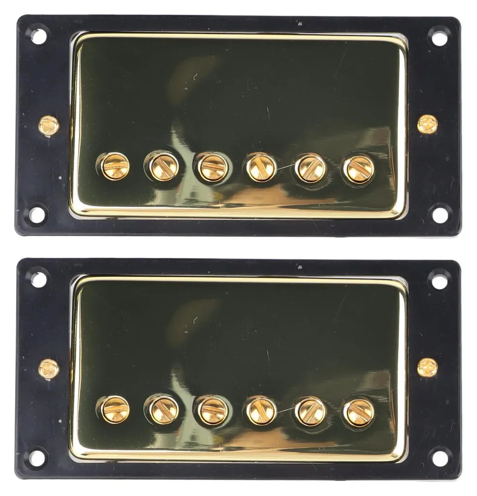 Micro Humbucker Métal Doré pour Guitare : Éliminez les Bruits Parasites - 4