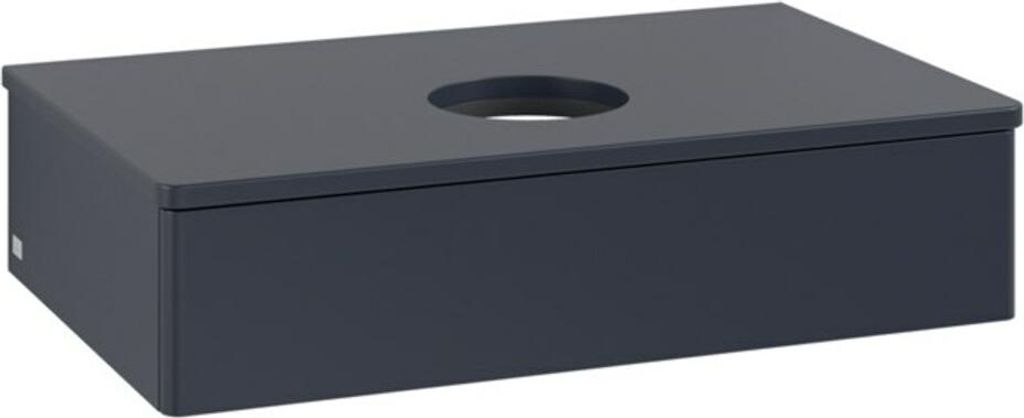 V&B Waschtischunterschrank ohne Frontstruktur -Beleuchtung Antao 80x19x50cm, WBP-farbe Lac, md bl. m Lac