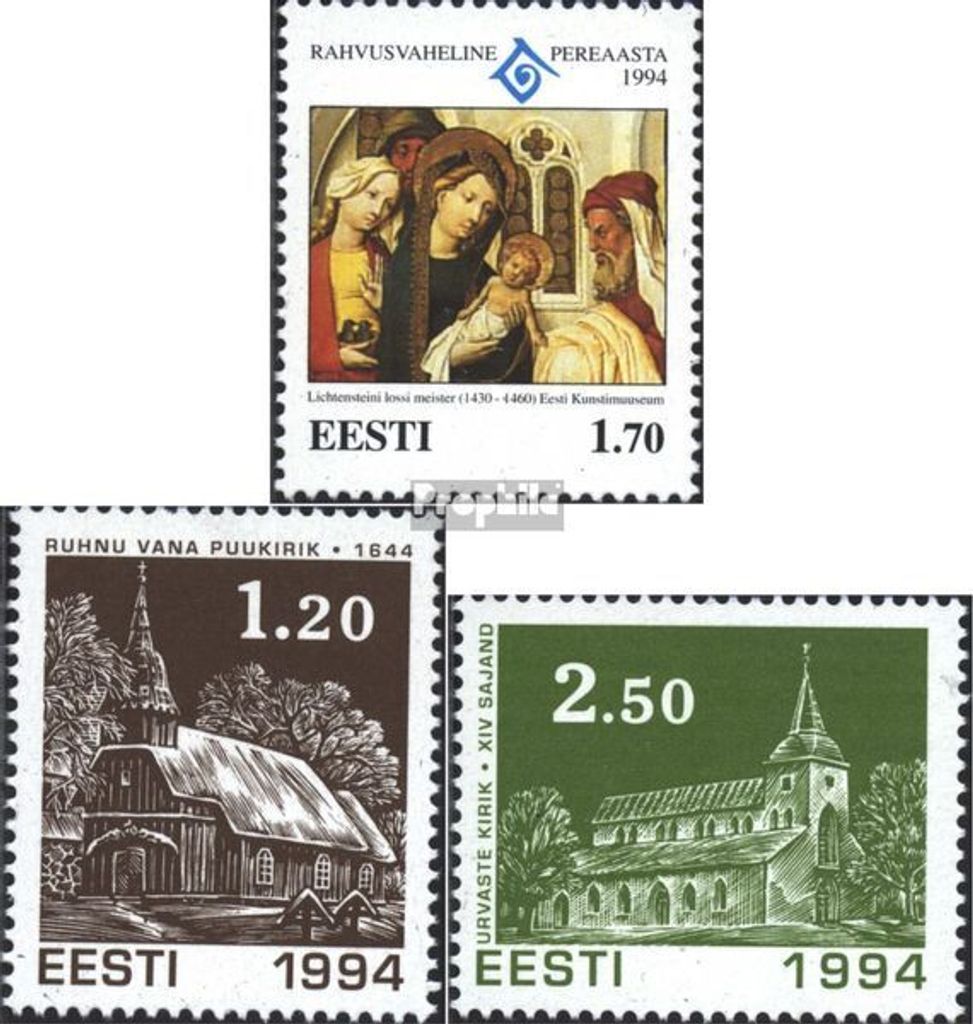 Briefmarken Estland 1994 Mi 239,240-241 (kompl.Ausg.) gestempelt Familie