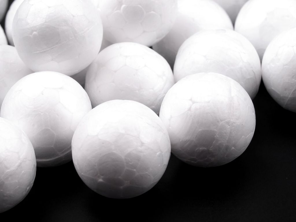 10 Styroporkugeln 65mm Vollform Polysterol Kugel weiß zum Verzieren