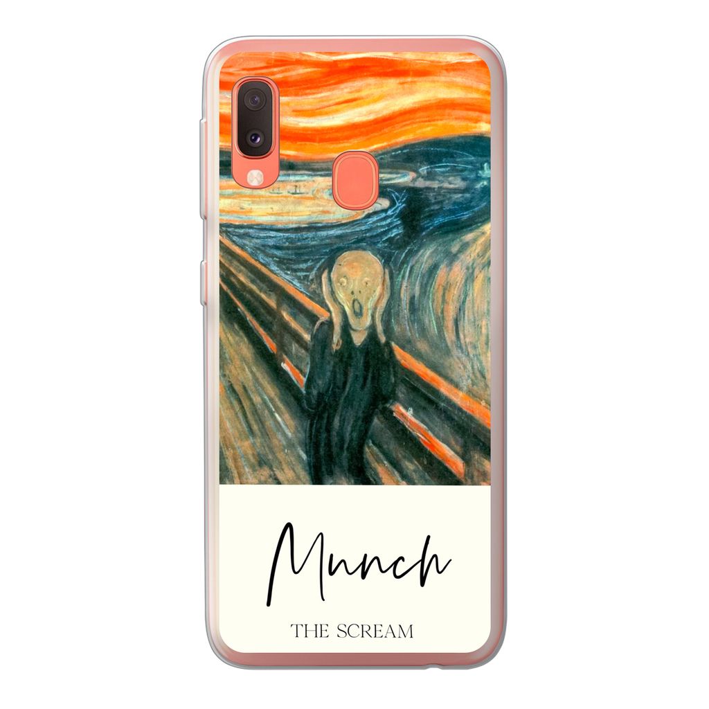 MuchoWow Handyhülle Schutzhülle Hülle für Samsung Galaxy A20e Der Schrei - Edvard Munch - Alte Meister Silikon Softcase Handy Hülle - Abdeckung