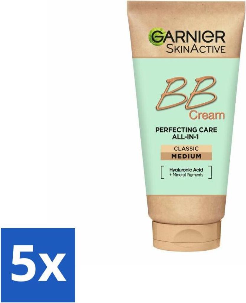 Garnier SkinActive BB Cream Classic Medium 5in1 Pflege 50 ml - Vorteilspack - 5 Stücke