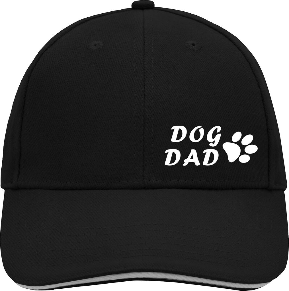 Huuraa Cappy Mütze Dog Dad Tapse Black/Light Grey Baumwolle 6-Panel Kappe Geschenkidee