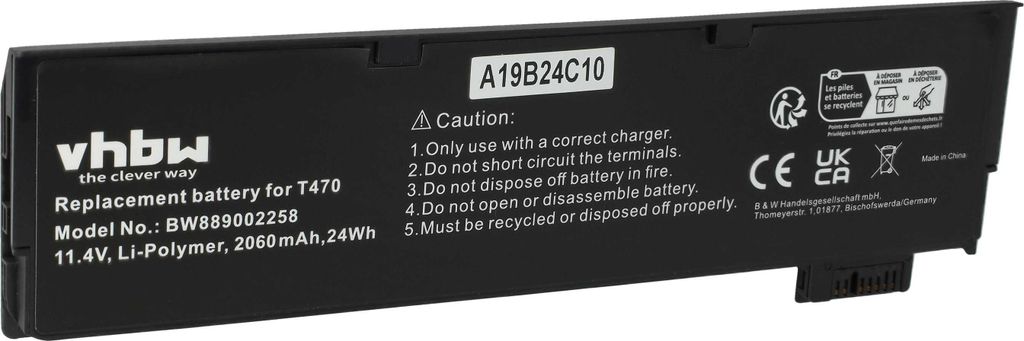 vhbw Akku Ersatz für Lenovo SB10K97581, SB10K97582, Produktbild 