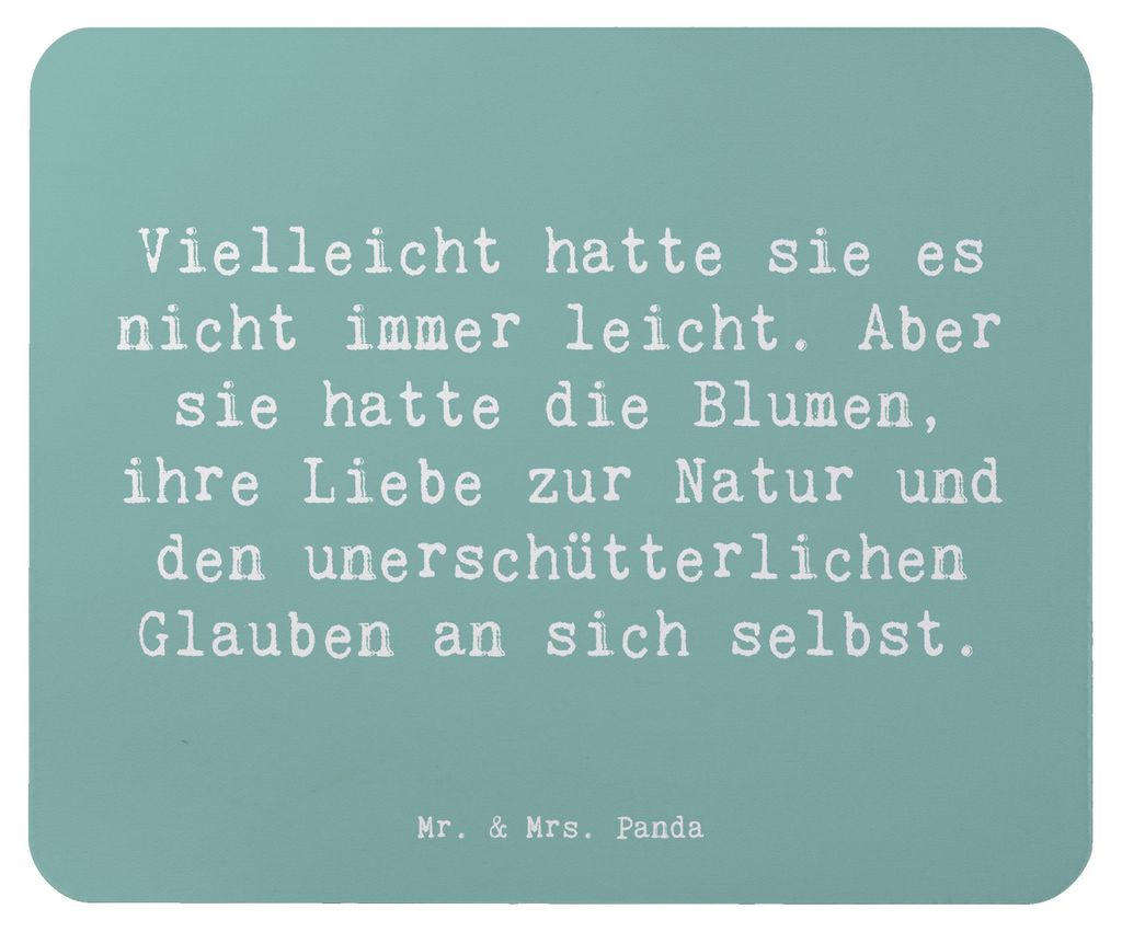 Mr. & Mrs. Panda Mauspad Spruch Hoffnung und Liebe - Meeresbrise - Geschenk, Vertrauen, Mouse Pad, Zuversicht, Stimmung, Zitat, Herausforderungen d...