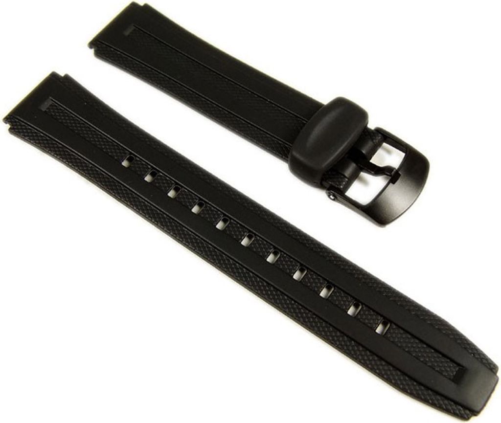 Casio Collection Uhrenarmband 18mm | Resin schwarz W-211 W-211-1AVES
