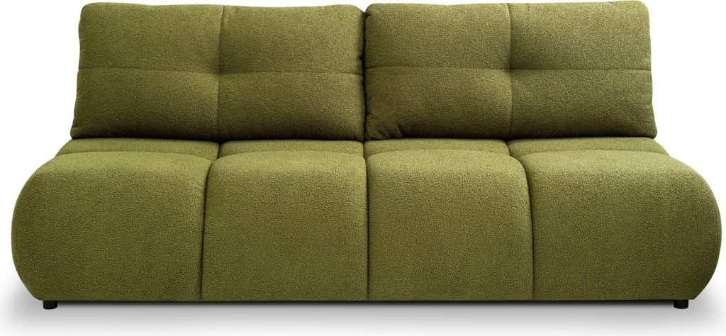 Sofa CORSO mit Schlaffunktion, Schlafsofa, Wohnzimmersofa, Couch, Soffa, Bettsofa, Bucle-Stoff – Grün NOW OR NEVER 38