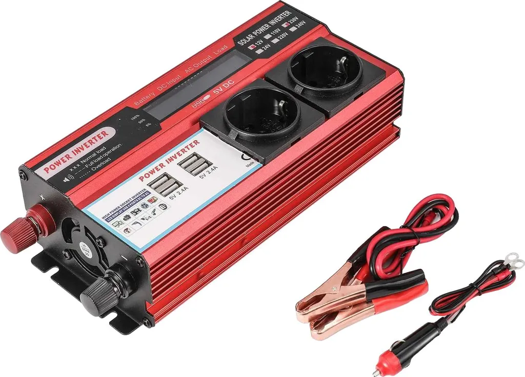 Inverter 4000W 12V 220V con 4 Porte USB e Display LED per Camper