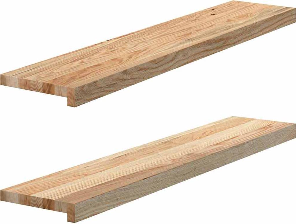 Fensterbänke 2 Stk. Unbehandelt 100x20x2 cm Massivholz Eiche