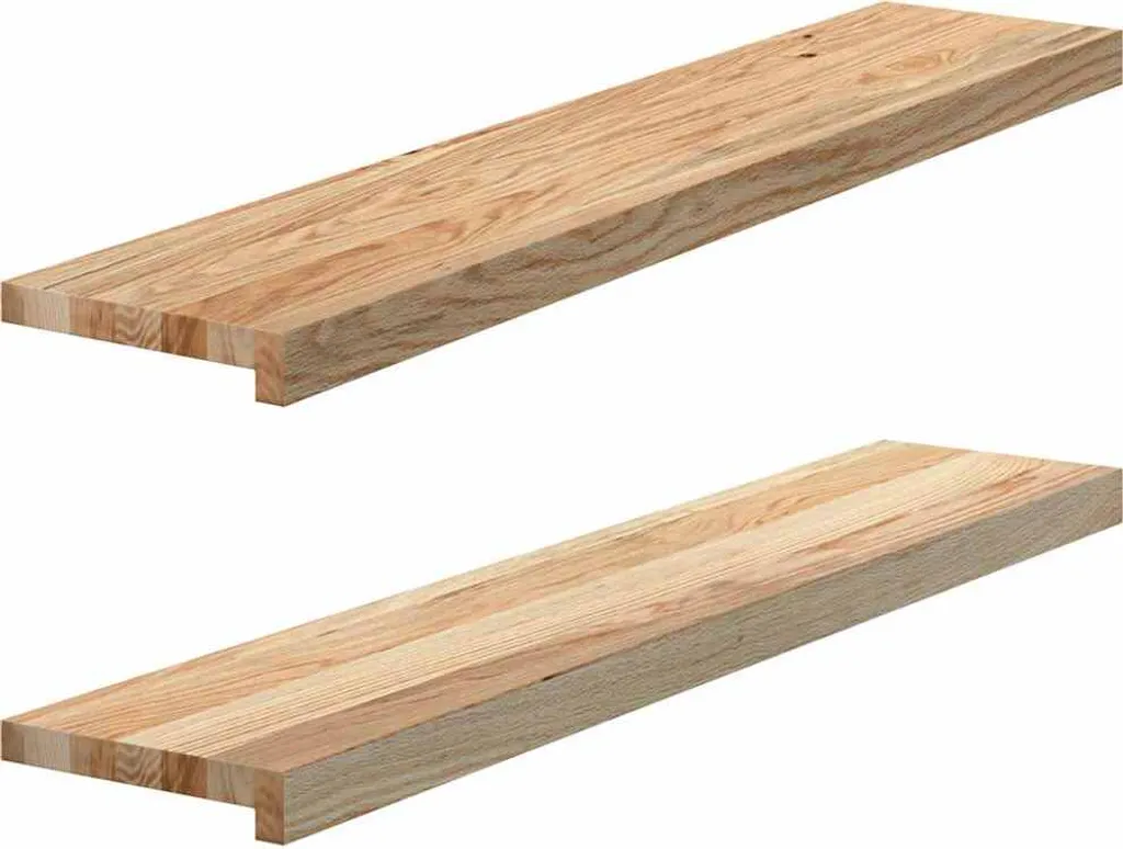 Appui de fenêtre en chêne massif non traité 100x20x2 cm - Style élégant