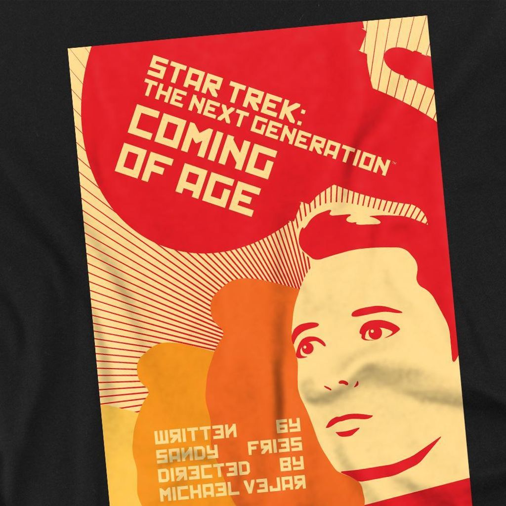 Star Trek - "The Next Generation Season 1 Episode 19" T-Shirt für Herren/Damen Uni TV9823 (S) (Schwarz)