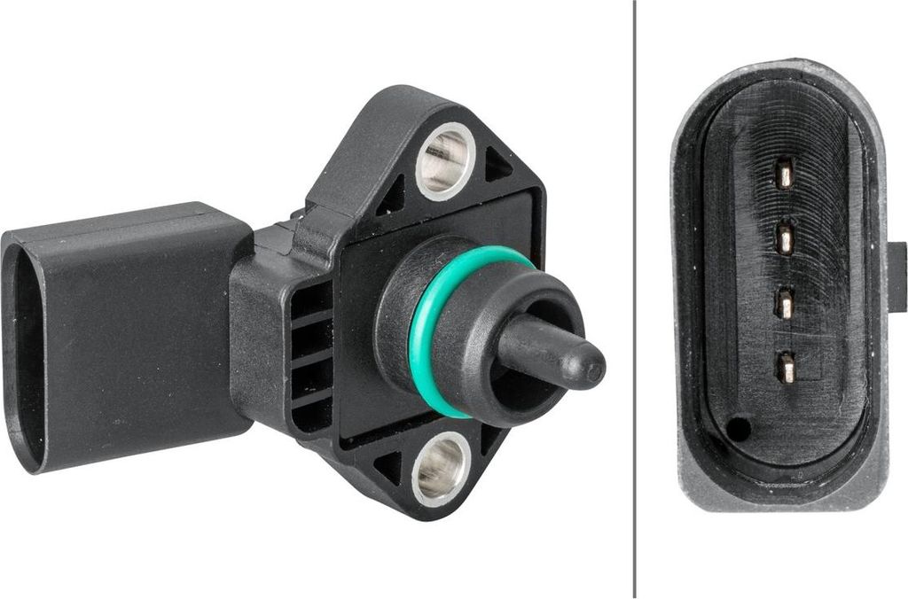 Sensor Ladedruck 4-polig HELLA Sensorik-Expertise passend für u.a. AUDI A4
