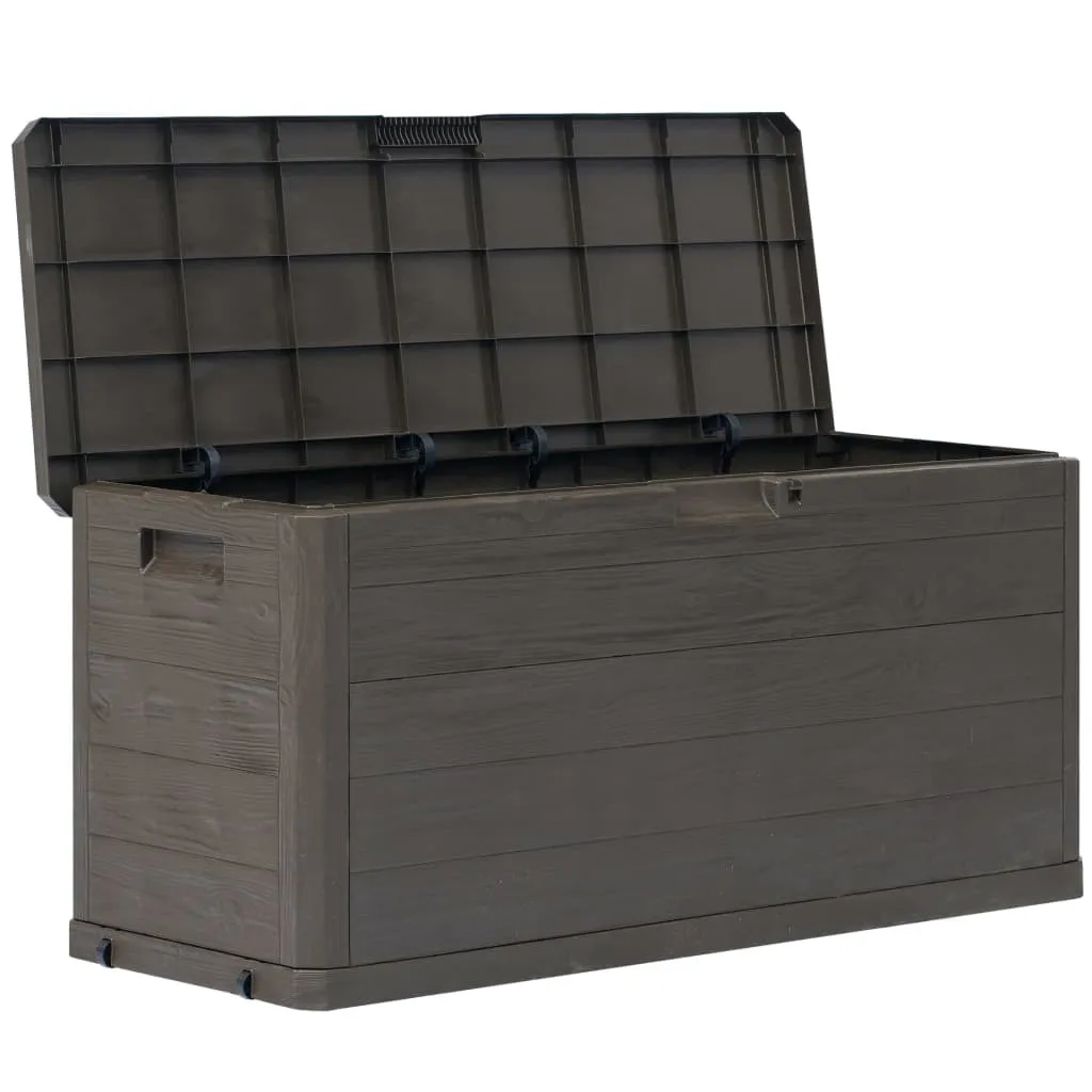 Baule vidaXL 280 Litri Marrone: Cassone Esterno per Cuscini e Attrezzi - 2