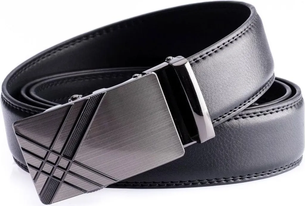 Cintura Uomo Pelle Nera Modello 03 - Design Minimal Urban 3cm