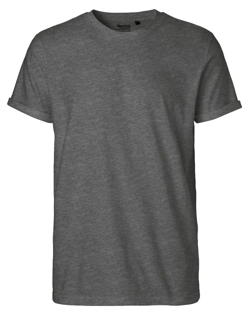 Neutral - T-Shirt für Herren, Krempelärmel LT4119 (L) (Grau meliert)